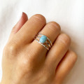 Bague Argent Larimar Ajustable