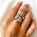 Bague Entrelacée Femme en Argent 925