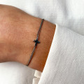 Bracelet Cordon Argent Croix