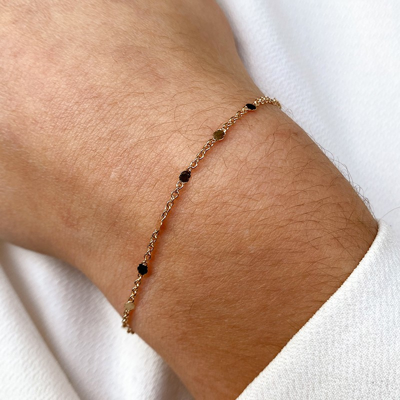 Bracelet Plaqué Or petites pastilles