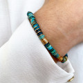 Bracelet Doré Turquoise Africaine