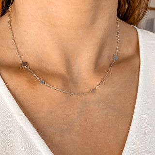 Collier Argent Pastilles