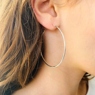 Grandes Créoles Argent 50 mm