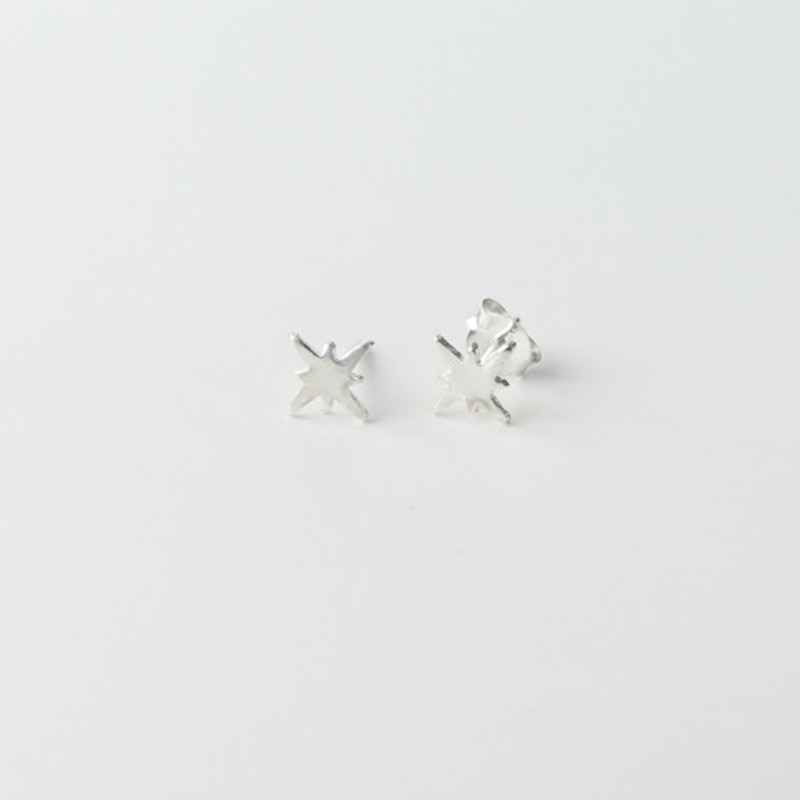Clous d'oreilles Argent Etoile Du Nord