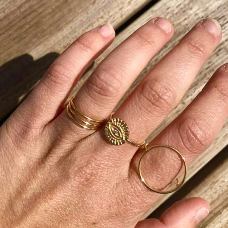 Bague Dorée ajustable Talisman