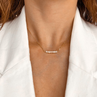 Collier Plaqué Or Perles d'eau douce