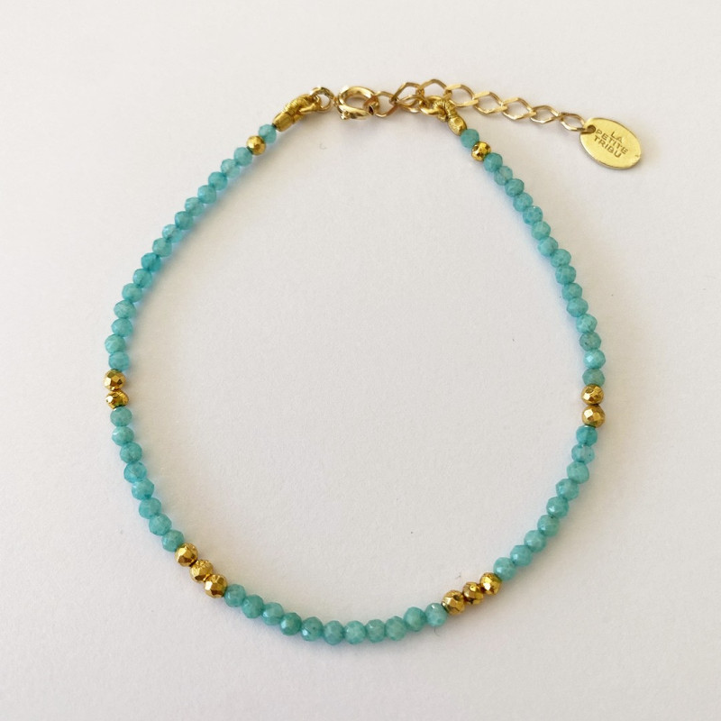 Bracelet fin Doré pierres fines