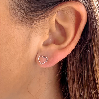 Boucles D'oreilles à Clous Pour Femmes - Plaqué Or 14k Hypoallergénique Avec Zirconium Cubique - Argenté - Set De Petites Boucles élégantes