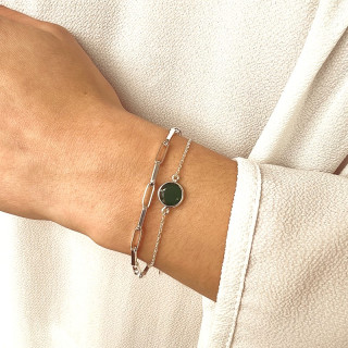 Bracelet Argent grosse maille