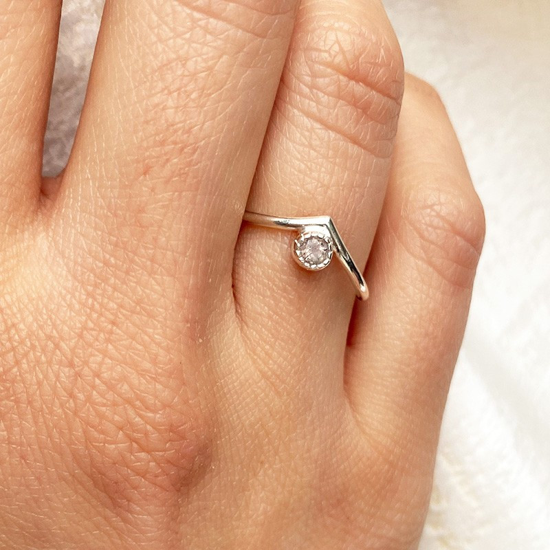 Bague Argent Chevron pierre Labradorite