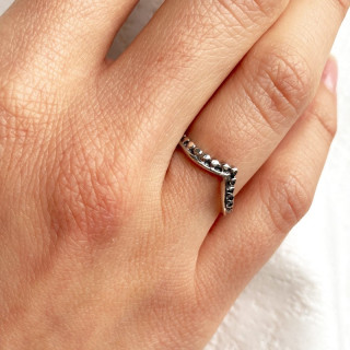 Bague Argent Chevron