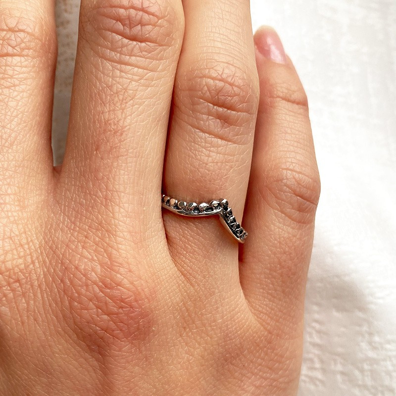 Bague Argent Chevron