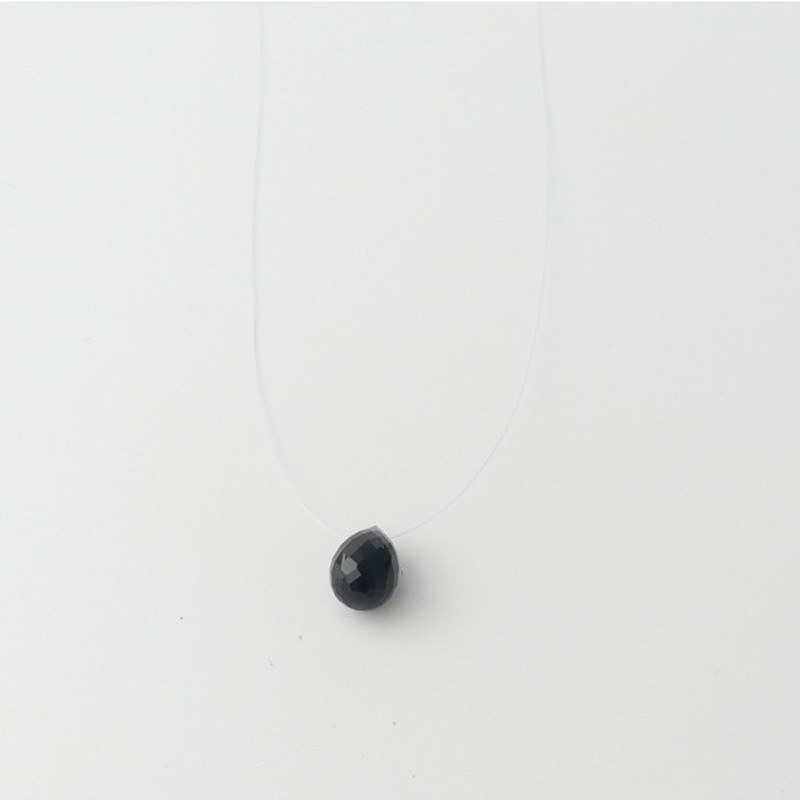 Collier Nylon Goutte Onyx Noir