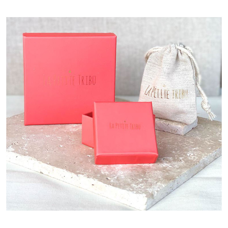 Collier Nylon Goutte Cristal Rose