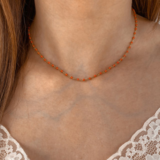 Collier Doré corail