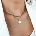 Collier Plaqué Or Médaille Martelée