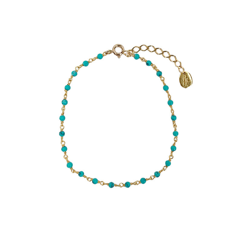 Bracelet Doré rang de pierres fines