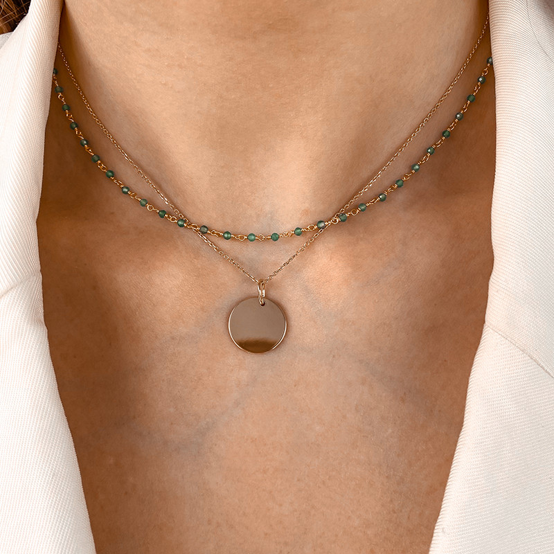 Collier Plaqué Or Médaille
