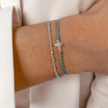 Bracelet Cordon Argent Croix