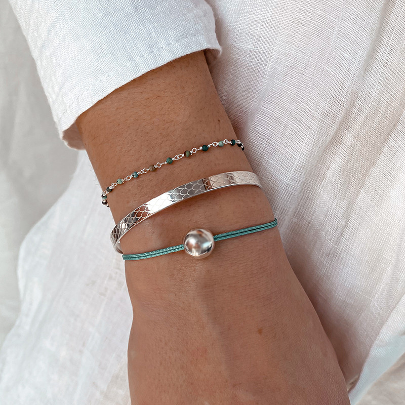 Bracelet Argent rang de pierres fines