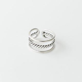 Bague Argent ajustable 3 rangs