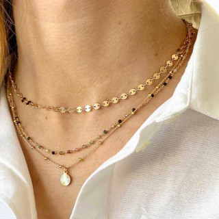 Collier Plaqué Or pastilles