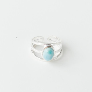 Bague Argent Larimar Ajustable