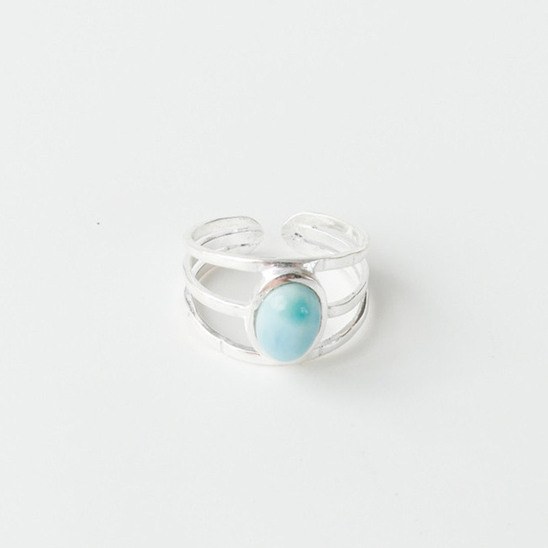 Bague Argent Larimar Ajustable