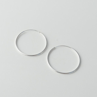 Créoles Argent Fines 35 mm