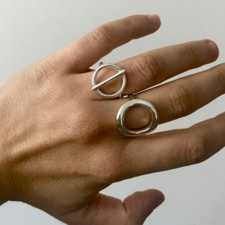 Bague Argent fermoir fin