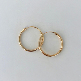 Créoles Fines Plaqué Or 12 mm