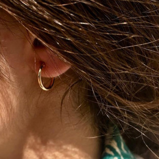 Créoles Fines Plaqué Or 12 mm