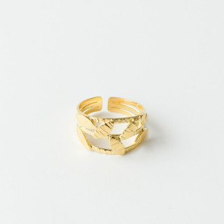 Bague Dorée Feuille
