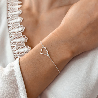 Bracelet Argent Cœur