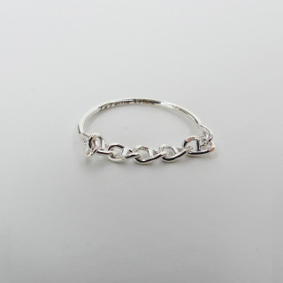 Bague Argent chaine demi-cercle