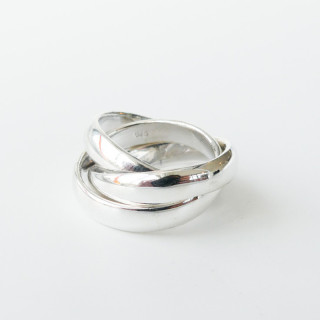 Bague Argent  Trinité large