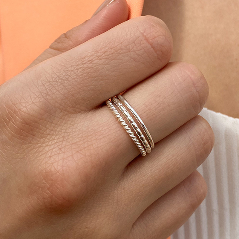 Bague Argent trois anneaux