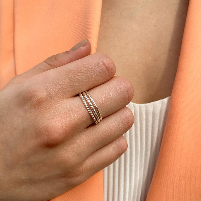 Bague Argent trois anneaux