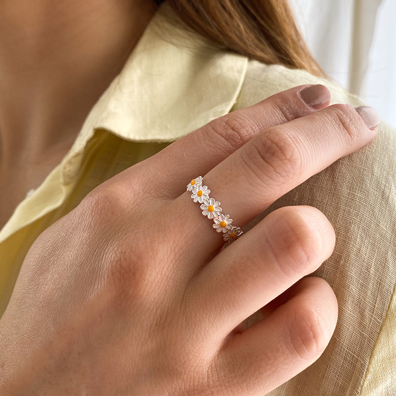 Bague Argent Marguerite