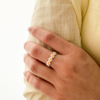 Bague Argent Marguerite