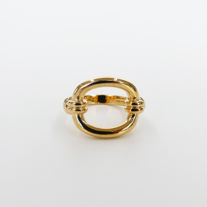 Bague plaqué or cercle et noeuds