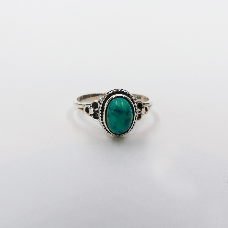 Bague Argent Baroque Turquoise