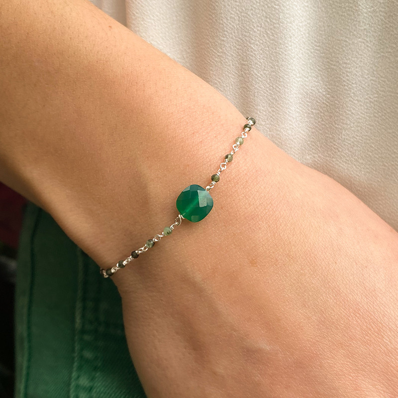 Bracelet Argent pierres fines