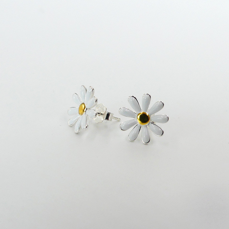 Clous Argent Marguerite