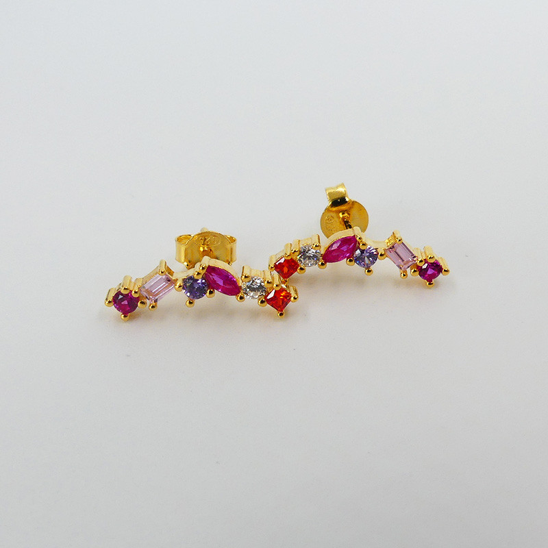 Clous d'oreilles Dorés strass
