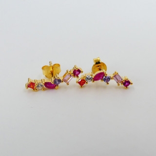 Clous d'oreilles Dorés strass