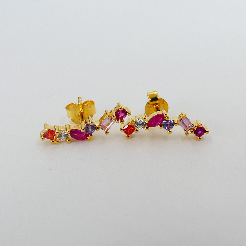 Clous d'oreilles Dorés strass