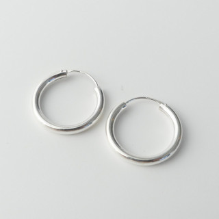 Créoles Argent Epaisses 45 mm