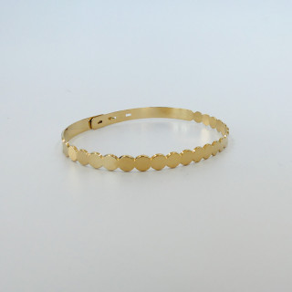 Jonc Ajustable Plaqué Or Rond Lisse