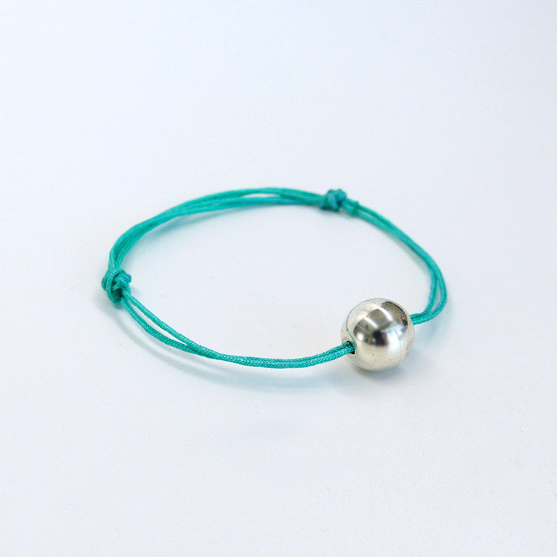 Bracelet Cordon Boule Argent
